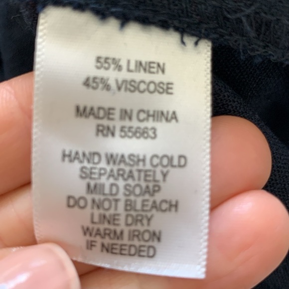 Sleeveless Navy Linen Blend Maxi dress size XL - Picture 5 of 7